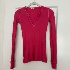 Pink waffle longsleeve